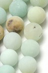 AMAZONITE Frosted Round Beads Strand 8mm, ~ 52 pcs