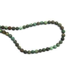 String of Semi-Precious Stone Beads Natural AFRICAN TURQUOISE , Ball: 6 mm ~ 60 pieces