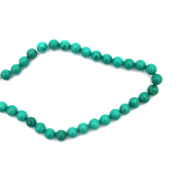 Gemstone Beads Strand, Natural Turquoise, Round, 8mm, ~47 pcs