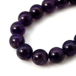 String beads semi-precious stone AMETIST ball 8 mm ~50 pieces