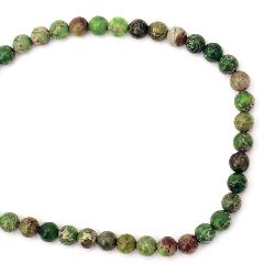 Stoc epuizat. Primeste notificare pe email cand produsul revine in stoc Șir mărgele din piatră semiprețioasă REGALITE bile de culoare verde deschis 8 mm ~ 49 bucăți