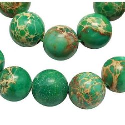 Șiri mărgele din piatră semiprețioasă bara verde REGALITE 6 mm ~ 66 bucăți