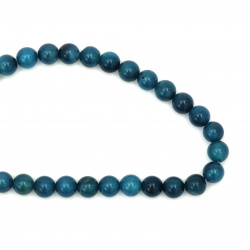 String Natural Stone Beads for Jewelry Design / Blue AGATE, Ball: 8 mm ± 49 pieces