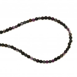 Small Natural AGATE Beads String / PURPLE, Ball: 4 mm ~ 100 pieces