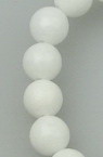 String Synthetic Stone Beads for Jewelry Design / WHITE AGATE,  Ball: 6 mm ± 62 pieces