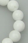 Наниз мъниста полускъпоценен камък АХАТ бял синтетичен топче 8 мм ±50 броя