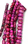 Gemstone Beads Strand, Synthetic Turquoise, Cyclamen, Mixed, 6.5~20x6.5~20x4~8.5 mm
