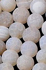 Наниз мъниста полускъпоценен камък АХАТ бял асорте топче матирано 8 мм ±48 броя