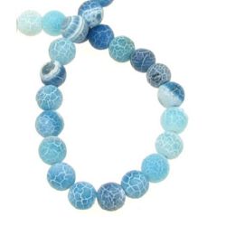 Gemstone Agate blue ball matte 6 mm ± 65 pieces