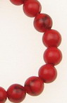 Strand de margele de piatră prețioasă, TURCOASE ROSU sintetic, bila, roșu, 5 mm, ~ 86 buc
