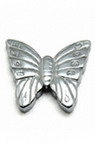 Non-Magnetic HEMATITE Bead -  Butterfly: 31x34x5 mm, Hole: 2 mm
