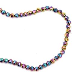 Not Available Online. You can also buy at EM ART stores and at +359 884 000 893 Gemstone Beads Strand, Non-Magnetic Synthetic Hematite, Colorful, Faceted, 8mm, ~58 pcs