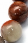 String Semi-precious Stone Beads / RAINBOW STONE, Ball: 10.5 mm ± 36 pieces