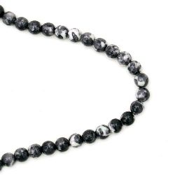 Margele de sfoară piatră semiprețioasă TURKOAZ culoare sintetică bila 8 mm ~ 48 bucăți
