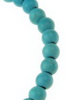 Gemstone Beads Strand, Synthetic Turquoise, Round, 3mm ~140 pcs
