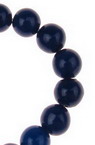 Наниз мъниста полускъпоценен камък ТЮРКОАЗ синтетичен син тъмно топче 8 мм ±48 броя
