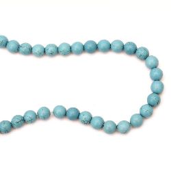 String beads semi-precious stone TURCOASE synthetic ball 12 mm ~34 pieces