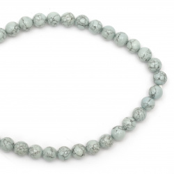 String Beads gemstoneHOWLITE blue bead ball 12 mm ~ 34 pieces