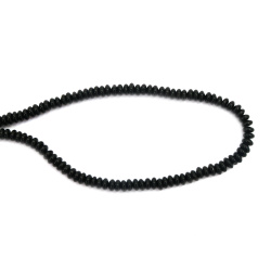 AGATE Gemstone Beads Strand, semi-precious stone, black washer 6x3 mm ~125 pieces