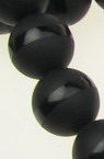 Όνυχας στρόγγυλη ημιπολύτιμη χάντρα 8 mm μαύρο ματ με ζωγραφισμένο σχέδιο ~ 48 Κομμάτια