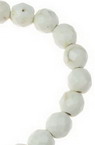 Gemstone Beads Strand, Natural Howlite, Round, Faceted, 8mm, ~48 pcs