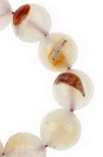 Natural White Agate Faceted, Round Beads 14mm ~ 29 pcs