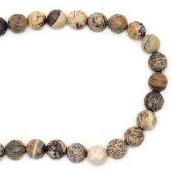 Stoc epuizat. Primeste notificare pe email cand produsul revine in stoc String Beads Semi-Precious Stone Jasper Landscape Bead Faceted 10mm ~ 38 Bucăți