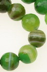 Αχάτης striped στρόγγυλη ταγιέ ημιπολύτιμη χάντρα 10 mm πράσινο ~ 39 τεμάχια