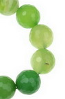 Semi-precious Stone Beads Strand / AGATE, Green, Faceted Ball: 14 mm ± 28 pieces