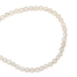 String beads faceted ball   WHITE AGATE 6 mm ~ 64 pieces