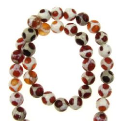 String beads Faceted stone AHAT red bead  8 mm ~ 48 pieces
