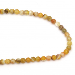 String beads striped stone Agate yellow-orange bead faceted 8 mm ~ 48 pieces