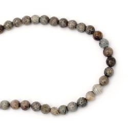 String beads faceted Agate brown light mix ball 12 mm ~ 32 pieces