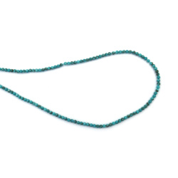 String of Semi-Precious Stone Beads - TURQUOISE / Faceted Ball: 2.3~2.5 mm ~ 175 pieces