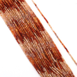 Eleganter „Dawn Copper“ Halbedelstein-Perlenstrang mit Facettenschliff – 2,3–2,5 mm runde Perlen, ca. 174 Stück (Schmuckbasteln, DIY)