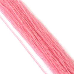 Strand of Semi-Precious Stone Beads, Faceted Rose Quartz, 2-2.5 mm, ~168 Pieces