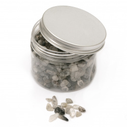 Natural Gemstone Chips in a Jar, Varieties 85x65 mm 