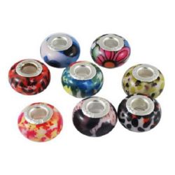 Мънисто АРТ пластмаса ръчна изработка 15x10 мм дупка 5 мм