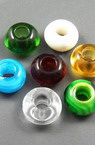 Art glass round beads, fits Pandora style bracelets 14x8.5 mm hole 5 mm