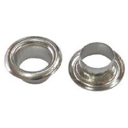 Metal Eyelets / 13x5 mm, Hole: 8 mm / Silver Color - 20 pieces