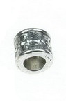 Cylindrical Metal ART Bead for DIY Jewelry Design, 9x8 mm, Hole: 5.5 mm, Silver