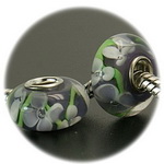 Мънисто АРТ стъкло 14x8 мм дупка 4.5 мм