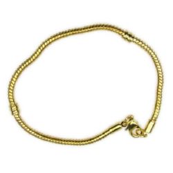 Metal bracelet type Pandora - base 180x3 mm color gold