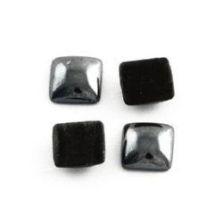 Порцеланови камъни за лепене квадрат 6x6x3 мм черен -50 броя