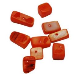 Stoc epuizat. Primeste notificare pe email cand produsul revine in stoc Perlă sidefata 6 ~ 8x8 ~ 10x7 ~ 10mm gaură 2mm portocaliu -50g ~ 64buc