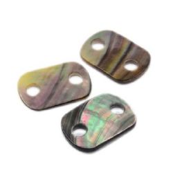 Margele mată de perlă 27x19x2 gaură 5 mm MIX - 1 buc