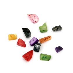 Stoc epuizat. Primeste notificare pe email cand produsul revine in stoc Perlă- sidef 6 ~ 8x8 ~ 10x7 ~ 10 mm gaură 2 mm galben -50 grame ~ 64 bucăți