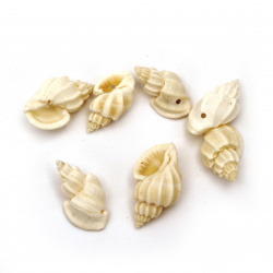 Stoc epuizat. Primeste notificare pe email cand produsul revine in stoc Melci de mare 16 ~ 21x8 ~ 12x7 ~ 9mm gaură 1mm culoare albă ~ 50g