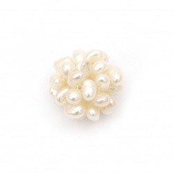 Ball knit 14~17 mm natural pearls handmade -1 piece