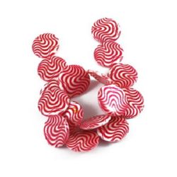 Strand mother of pearl 25x3 mm hole 1 mm with stamp white /re ~ 16 pieces